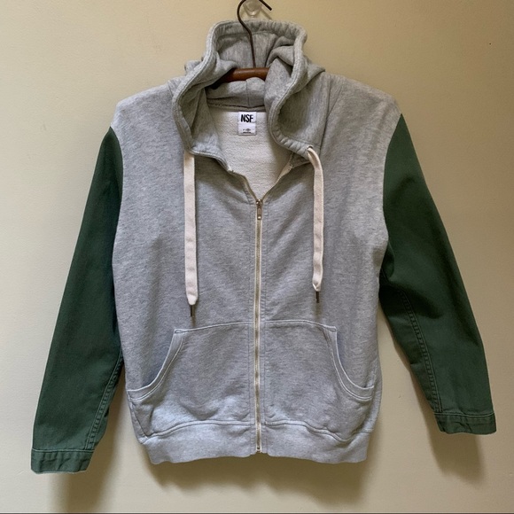 NSF~Gretchen Zip Up Hoodie in Heather Gray - Picture 3 of 14